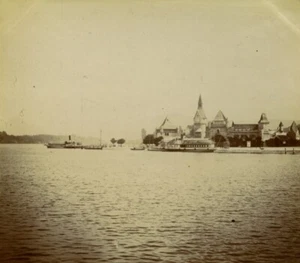 Schweiz Luzerner See Dampfschiffe altes Foto 1900 - Bild 1 von 3
