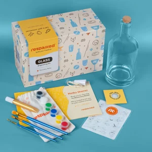 Kit de proyecto de grabado de vidrio reacondicionado: Grabar una lámpara de botella de vidrio - Imagen 1 de 4