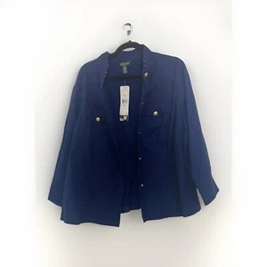 Womens Ralph Lauren nautical Navy Military Blazer W/ Gold Buttons Size 18W NWT - Picture 1 of 7