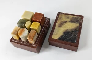 Antik Vintage chinesischer Speckstein verschiedene Farben Set Muster Shoushan - Bild 1 von 12