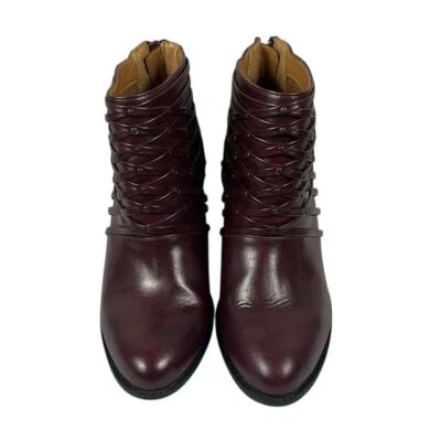 Cloudwalkers by Avenue Euro Soft Houston Booties Womens Size 8W Red/Brown - Image 1 of 4