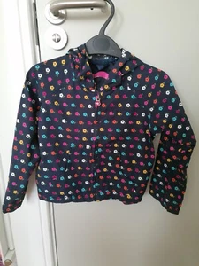 GAP navy colourful daisies girls raincoat windproof jacket 4-5 yo - Picture 1 of 2