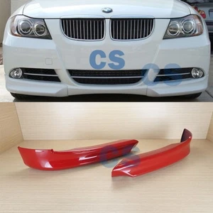 #A61 Crimson Red Front Lip Splitter Spoiler PP For 2005-2008 BMW E90 3-Series - Picture 1 of 7