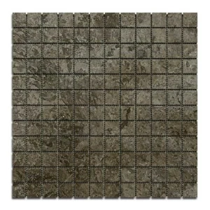 Raven Travertine Mosaic Filled & Honed 1x1 - Picture 1 of 1
