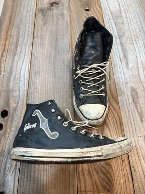 Vintage Gibson Leather Converse High Tops USA Made 8 - Image 1 of 4