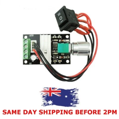 DC Motor Speed Switch Controller 10V 12V 24V Control Reversible PWM Regulator 3A - image 1 of 4