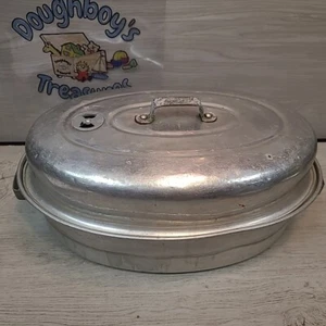 Vintage COMET Aluminium belüftet 16" Bräter Truthahn Hähnchen Braten Bräter - Bild 1 von 8