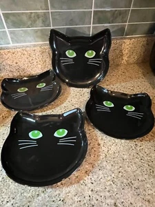 Temptations Boofetti Seasonal Halloween Esmerelda Appetizer Plates Set of 4 - Picture 1 of 7