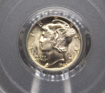 1940 "P" Mercury SILVER Dime 10c PCGS MS67 FB #013 Gem BU *FULL BANDS* OGH Green - Image 1 of 4