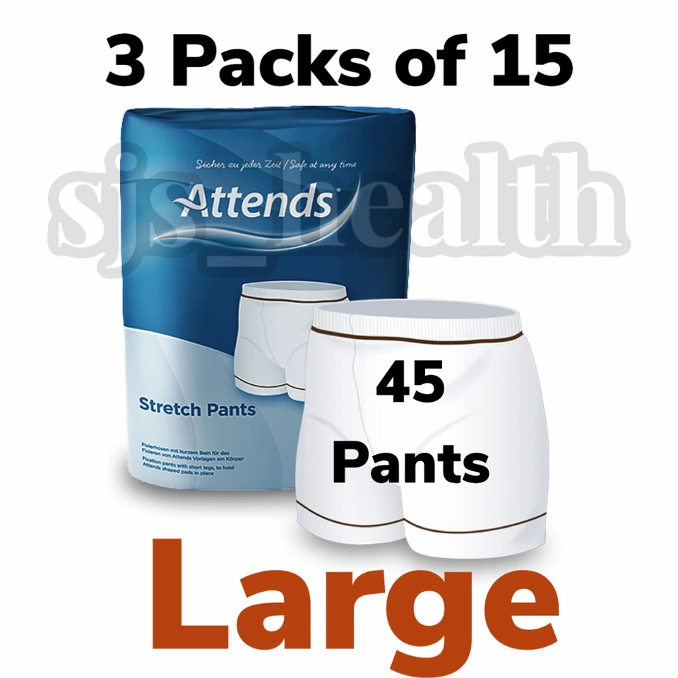 15 Attends Stretch Pull up Pants Xtra Large Incontinence Reusable Washable