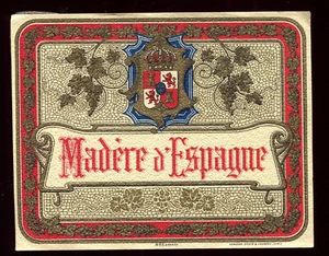 Spécimen nouvelle étiquette ancienne de Madère .Haberer Douin & Jouneau.1910/17 - Picture 1 of 2