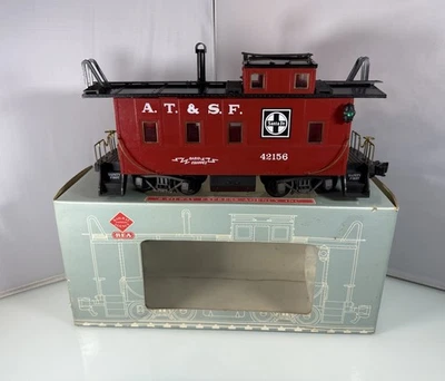 REA Railway Express Agency G Scale A.T.S.F Santa Fe 42156 Red Train Caboose READ - Image 1 of 4