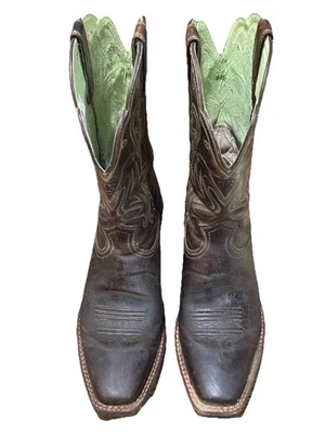 Ariat Round Up Square Toe Boots Cowgirl Rodeo 10010169 Women Size 8B - Image 1 of 4