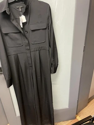 NWT Banana Republic Black Long Sleeve Shirt Dress with Pockets - Size 6 - Image 1 of 4