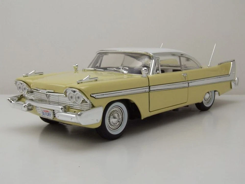 Plymouth Fury 1958 gelb weiß Modellauto 1:18 Motormax - Bild 1 von 4
