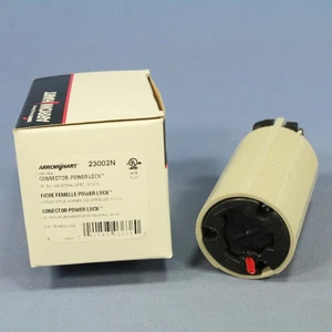 Cooper 23002N Gray Power-Lock Flanged 20A 125V Inlet Connector 10A 250VDC 480VDC - Picture 1 of 5