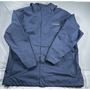 Columbia Mens Size XXL Ascender Softshell Lined Jacket Water Resistant Navy - Picture 1 of 10