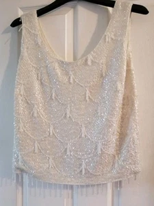 Vintage 1960s Iridescent Sequin Top - Picture 1 of 3