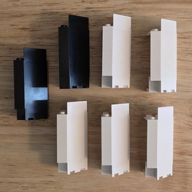 Lego Lot 8 White Black Panel Corner Wall 2345 6086 6075 6054 6077 6085 3 x 3 x 6