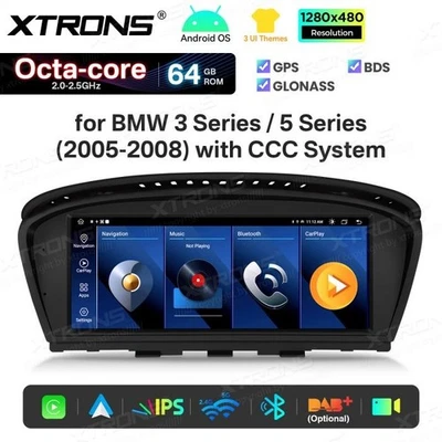 AUTORADIO ANDROID 4/64GB BMW SERIE 3 5 E90 E60 NAVIGATORE CARPLAY CCC SYSTEM - Immagine 1 di 4