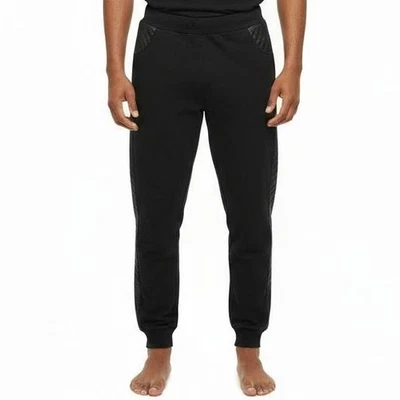 Refuel Mens Black Quilted Cuffed Jogger Athleisure Relaxed Size 2XL Plus Size - Image 1 of 4