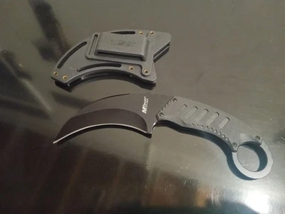 Karambit táctico M-Tech 9"" Ceracoated negro. Básculas G-10 compuestas. Hoja de 5"" Foto 1 de 4