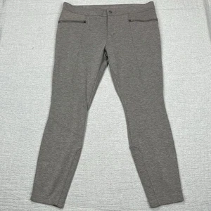 Athleta Sz 14P Heather Gray Ponte Moto 2.0 Leggings Pants - Picture 1 of 8