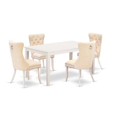 5 Piece Kitchen Table & Chairs Set Contains a Rectangle Dining Table - Image 1 of 4