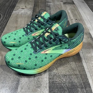 Brooks Ghost 14 Men's size 12.5 running shoes RUN LUCKY shamrock green *READ* - Picture 1 of 11
