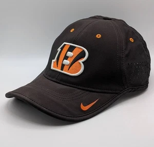 VTG Cincinnati Bengals Nike Strap Back Hat Cap Dri Fit Legacy Black NFL Football - Picture 1 of 5