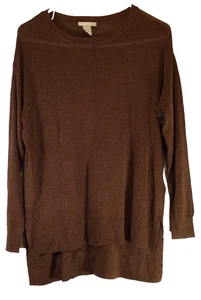Suéter túnica H&M marrón largo XS holgado minimalista otoño capas neutro - Imagen 1 de 12