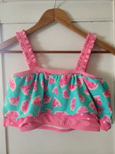 Matilda Jane Girls Size 14 Pink Watermelon Swimsuit Top Only EUC - Picture 1 of 10