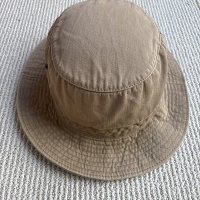 Vintage Polo Ralph Lauren Bucket Hat Mens Large Beige USA Made 90s Cotton - Image 1 of 4