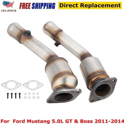 Front Left & Right Catalytic Converter For Ford Mustang 5.0L 2011-14 GT & Boss Foto 1 de 4