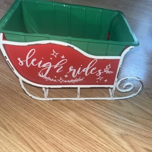 Christmas Centerpiece Sleigh Rides Planter Flowers by Teleflora - Picture 1 of 6