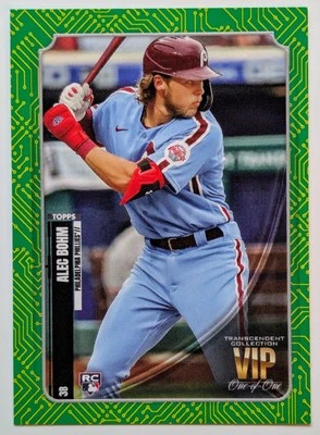 2021 Topps Transcendent Collection Green VIP Party 1/1 Alec Bohm #VIP-14 Rookie - Image 1 of 3
