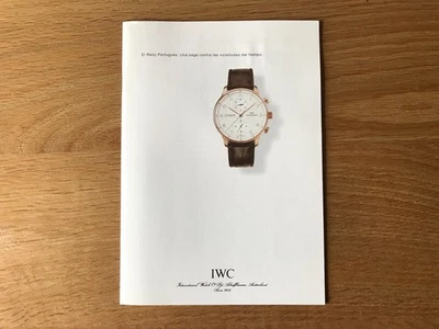 Brochure portoghese IWC - spagnolo - per orologi da collezione - Immagine 1 di 4