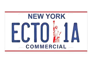 GHOSTBUSTERS - Ectomobile 1A Car Metal Number Plate (Repro) Free Post - Picture 1 of 6