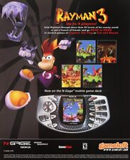 Rayman 3 Nokia N-Gage Original 2004 Anzeige authentisch GameStop Videospiel Promo