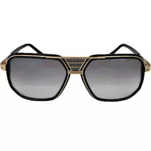 Sunglasses Cazal Legends 666 001 61 16 140 Black Gold Grey Gradient lens 100% Au - Picture 1 of 6