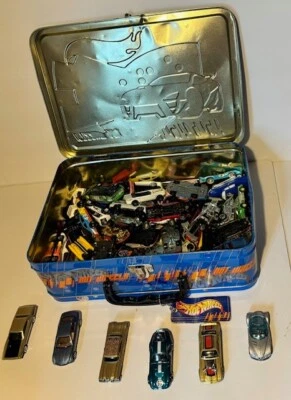 Hot Wheels metal carrying case NEW filled with hot wheel cars that are used cars - Image 1 of 4
