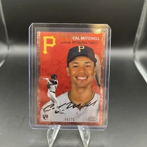 CAL MITCHELL - 2023 TOPPS CHROME PLATINUM  "ROSE GOLD 48/ 75 " #56 RC PIRATES - Picture 1 of 3