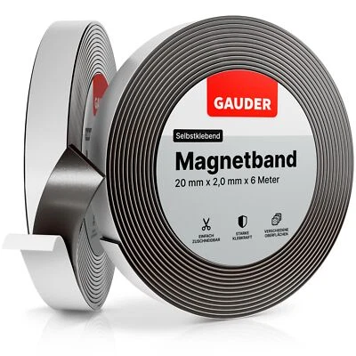 Magnetband selbstklebend stark - Magnetstreifen zuschneidbar mit hoher Haftkr... - Bild 1 von 4