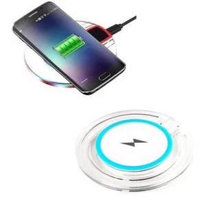 Wireless Qi Charger In Translucent Color For Samsung and Other Compatible Phones - Picture 1 of 5