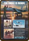 1979 US AIR FORCE F-15 Eagle Fighter Jet Vint-Look DECORATIVE REPLICA METAL SIGN