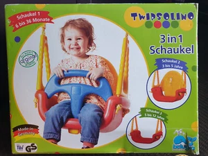 Twipsolino Kinderschaukel 3 in 1 (3 - 5 Jahre) rot-gelb-blau; sehr gut erhalten - Bild 1 von 3