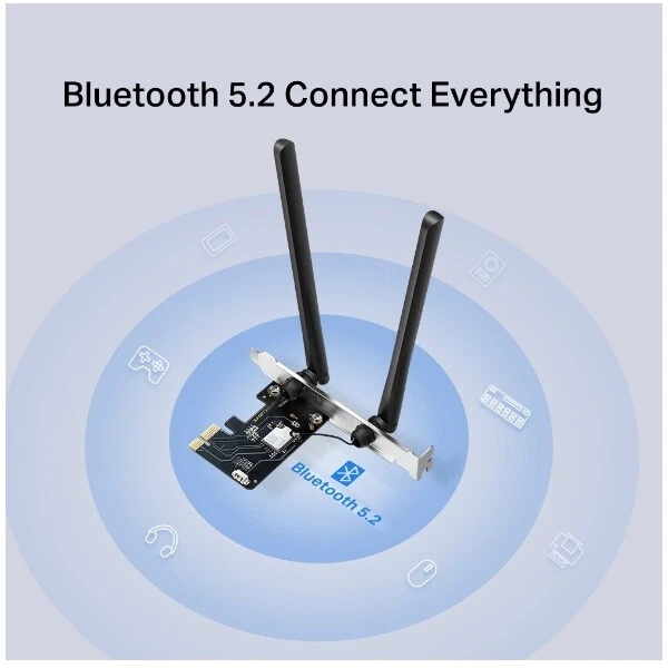 Mercusys MA86XE Scheda di Rete PCIe AXE5400 WiFi 6E Bluetooth 5.2 Tripla Banda -