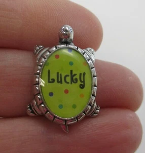 T2 LUCKY TURTLE CHARM message pocket charm token figurine ganz traveler - Picture 1 of 9