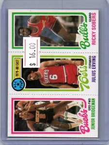 1980-81 Topps John Long/Julius Erving/Ricky Sobers Detroit Pistons/Philadelphia - Foto 1 di 2