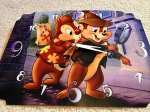 Disney Chip & Dale Frameless Borderless Wall Clock Nice For Gifts or Decor - Picture 1 of 4